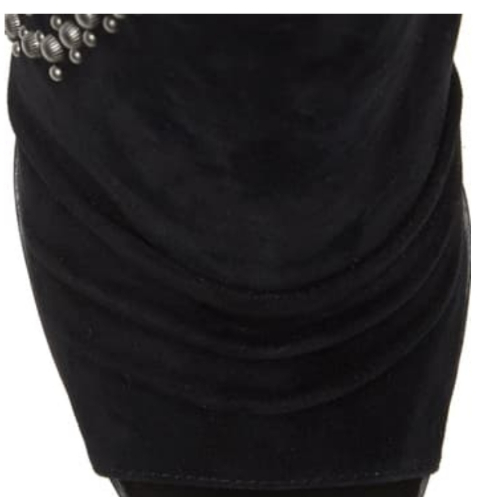 Vince Camuto Machine Black True Suede Designer Leather Suede Studded - Picture 7 of 7